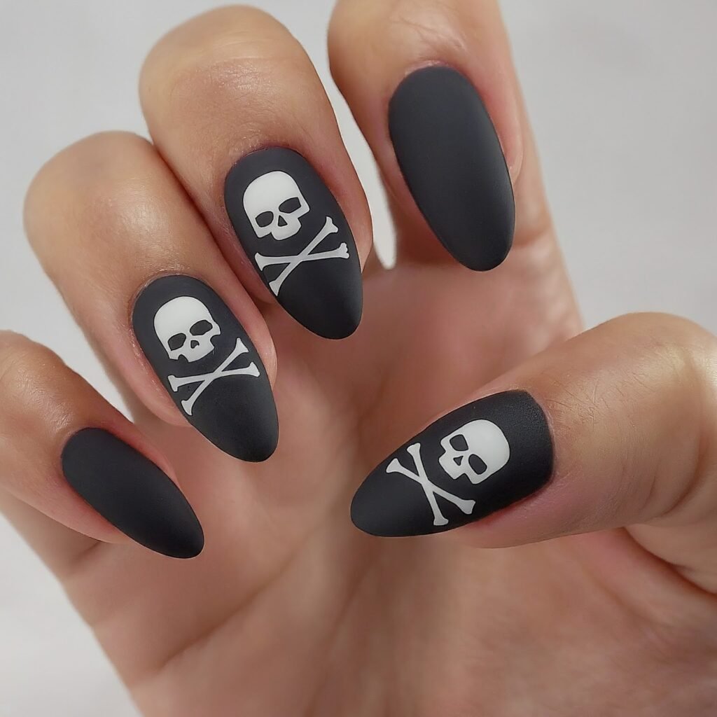 Black Halloween Nails